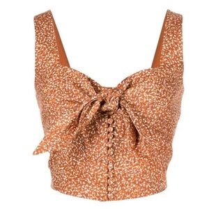 JONATHAN SIMKHAI PRINTED CROP TOP